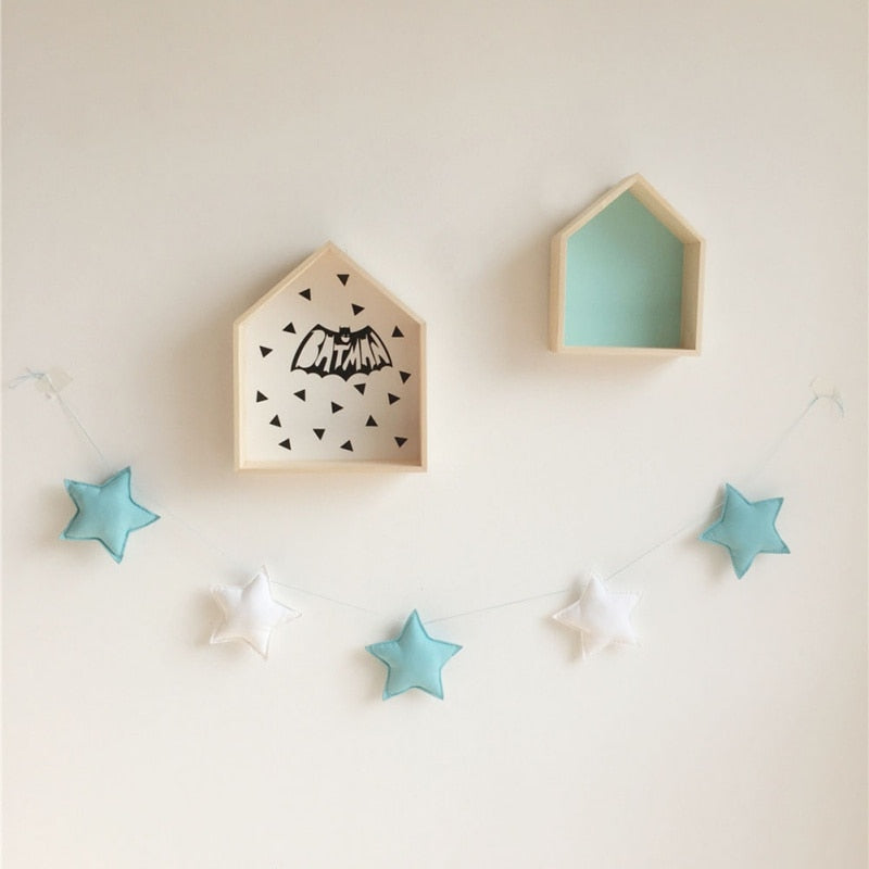 Stars Garland Soft Padded Room Wall Decoration | Nursery Star String Kids Room