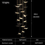 Lustre d'escalier suspendu Seagull - Éclairage LED