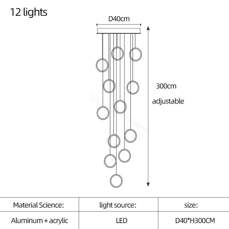 Lustre LED Circle Mingle