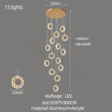 Rings LED Light Staircase Chandelier – Style Your Staircase