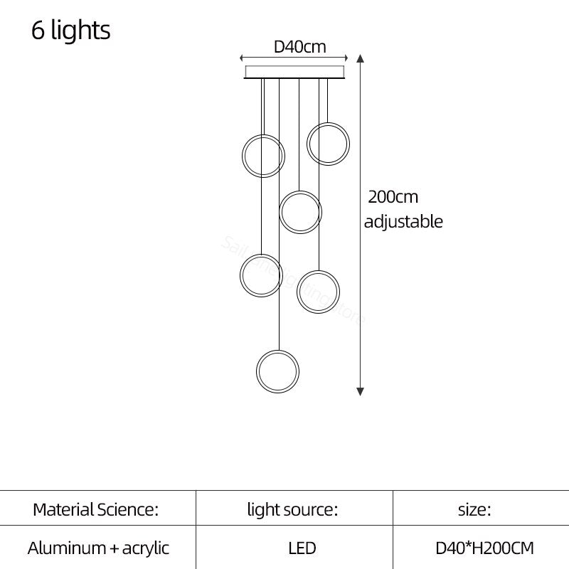 Circle Mingle LED Chandelier Light