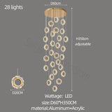 Rings LED Light Staircase Chandelier – Style Your Staircase