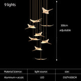 Lustre d'escalier suspendu Seagull - Éclairage LED