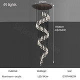 Spiral Cones: Staircase Chandelier - Elegant Lighting