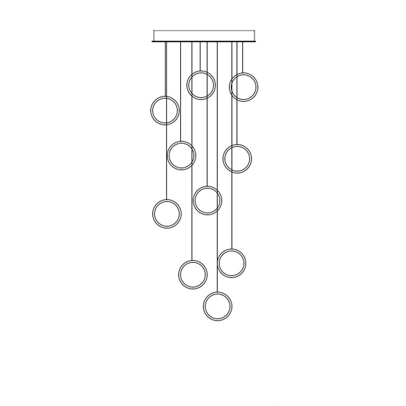 Circle Mingle LED-Kronleuchter