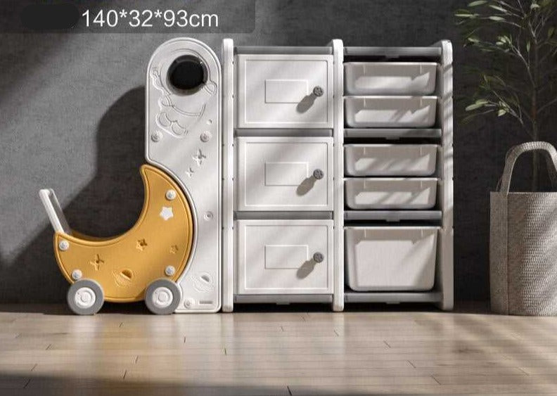 Astronaut Galaxy Design Toys Storage Rack | Large Toy Storage Cabinet