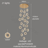 Rings LED Light Staircase Chandelier – Style Your Staircase