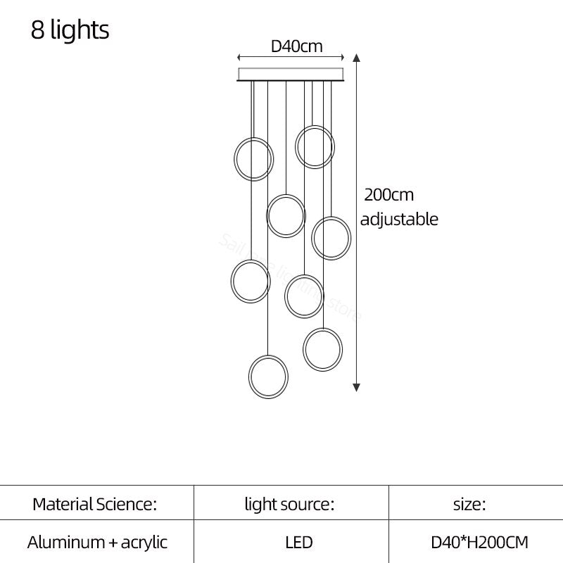 Lustre LED Circle Mingle